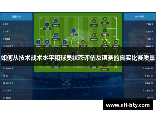如何从技术战术水平和球员状态评估友谊赛的真实比赛质量