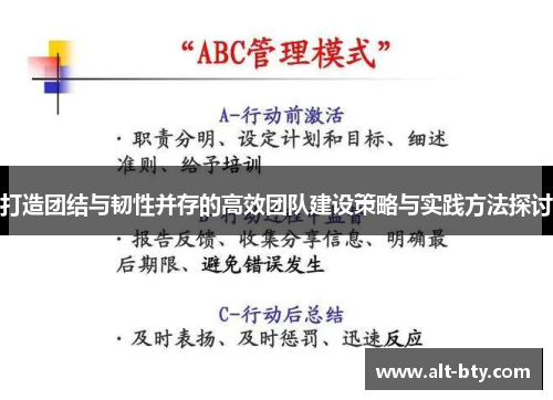 打造团结与韧性并存的高效团队建设策略与实践方法探讨